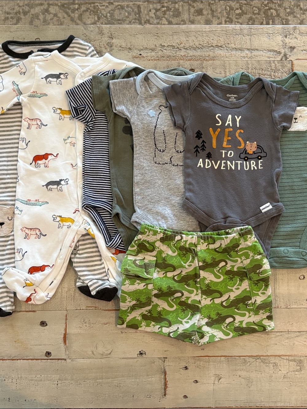 Carter’s Great Outdoors 8 Piece 0-3 Months Capsule Wardrobe Baby Clothes Bundle